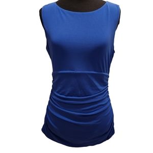 Ladies Calvin Klein Sleeveless / Short Sleeve Small Blue Casual Top Blouse Small